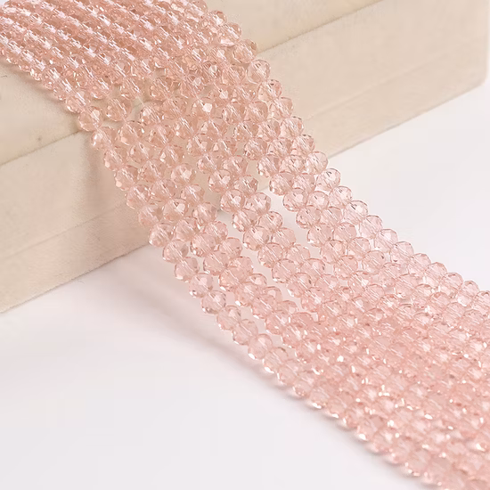 Maßgeschneiderte, flache, runde, ab-farbene, facettierte Kristallglasperlen